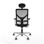 PIQUERAS Y CRESPO Silla de oficina Motilla con mecanismo Sincro, Negro y Blanco