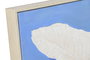 DKD Home Decor Cuadro Tropical Hojas Palmera Azul Blanco 82.5 x 3.5 x 122.5 cm (2 Unidades)