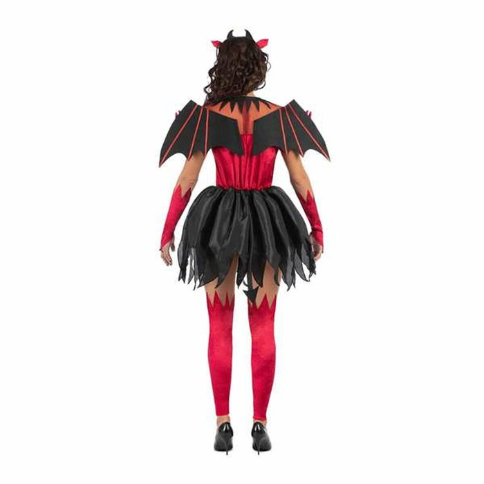 My Other Me Disfraz de Diablesa con Tocado, Alas, Vestido con Cola, Guantes y Calientapiernas - Talla M