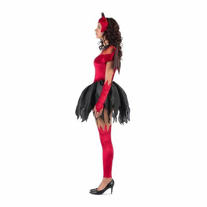 My Other Me Disfraz de Diablesa con Tocado, Alas, Vestido con Cola, Guantes y Calientapiernas - Talla M