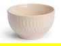 Vessia Bowl de Desayuno de Cerámica Surtido en 2 Colores Claros (Beige y Gris) 650 ml - 14.3 x 14.3 x 8.5 cm (Set de 24)