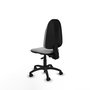 Silla de oficina Algarra con mecanismo Asincro tapizada con Tela color Gris claro. Equipada con Base poliamida negra, Sin brazos y Ruedas de nailon 50 mm