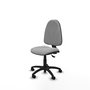 Silla de oficina Algarra con mecanismo Asincro tapizada con Tela color Gris claro. Equipada con Base poliamida negra, Sin brazos y Ruedas de nailon 50 mm