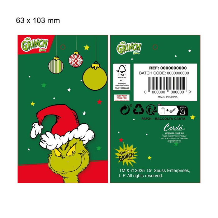 CERDÁ Gorro de Punto Navideño The Grinch Verde