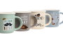 DKD Home Decor Set de Tazas Padre Surtido de 400ml en Porcelana y New Bone