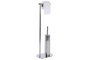 DKD Home Decor Portarrollos de Pie y Escobillero Cromado de Metal