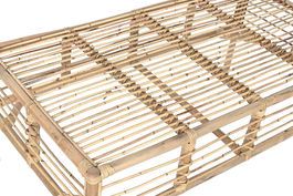 DKD Home Decor Mesa Centro Natural Ratan 110 x 60 x 45 cm