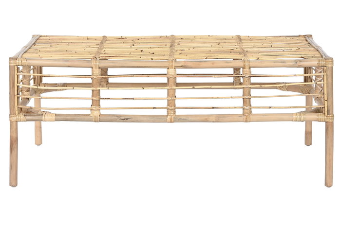 DKD Home Decor Mesa Centro Natural Ratan 110 x 60 x 45 cm