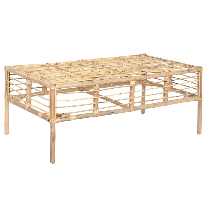 DKD Home Decor Mesa de Centro de Ratán Natural 110x60x45 cm DKD Home Decor Mesa de Centro de Ratán Natural 110x60x45 cm