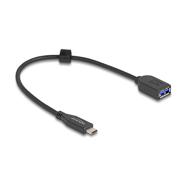 DeLOCK Cable USB Tipo-C a Tipo-A 10 Gbps 25 cm Coaxial