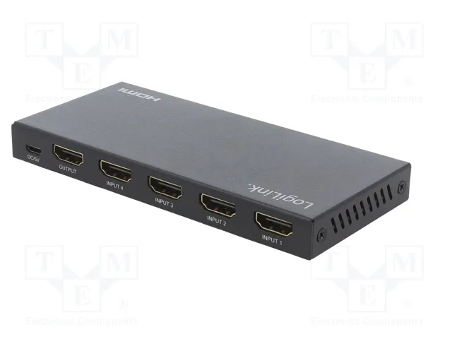 LOGILINK Switch HDMI 2.0 con 4 entradas y mando a distancia LOGILINK Switch HDMI 2.0 con 4 entradas y mando a distancia