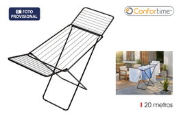 Confortime Tendedero 20m Metal Negro