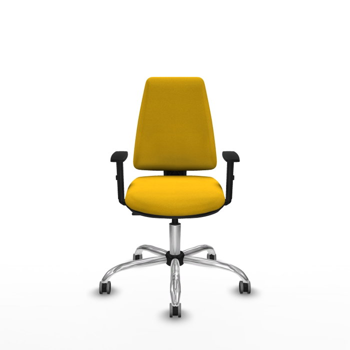 PIQUERAS Y CRESPO Silla de oficina Elche Amarillo con Brazos 1D