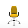 PIQUERAS Y CRESPO Silla de oficina Elche Amarillo con Brazos 1D