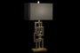 DKD Home Decor Lámpara de sobremesa de metal dorado 38x23x78 cm