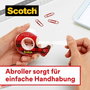3M Scotch Crystal Abroller 6-1975D 19mm x 7,5m transparente con dispensador