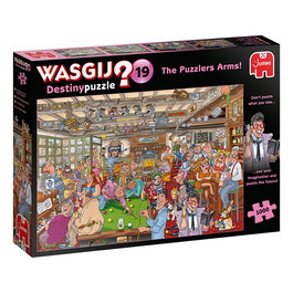 Jumbo Spiele Wasgij Destiny 19 - La Taberna Esquina 1000 Piezas Puzzle Rompecabezas para Adultos, Ref. 19166