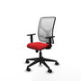 PIQUERAS Y CRESPO Silla de Oficina Motilla con Mecanismo Sincro Rojo y Blanco