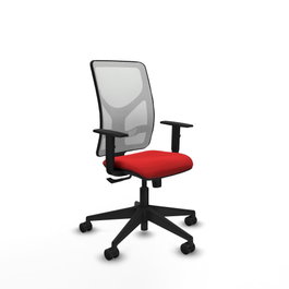 PIQUERAS Y CRESPO Silla de Oficina Motilla con Mecanismo Sincro Rojo y Blanco