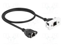 DeLOCK Cable de extensión de red Cat.6A S/FTP RJ45 para módulo Easy 45 50 cm