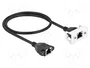DeLOCK Cable de extensión de red Cat.6A S/FTP RJ45 para módulo Easy 45 50 cm
