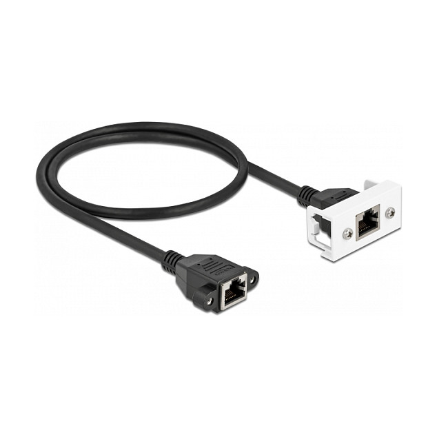 DeLOCK Cable de extensión de red Cat.6A S/FTP RJ45 para módulo Easy 45 50 cm DeLOCK Cable de extensión de red Cat.6A S/FTP RJ45 para módulo Easy 45 50 cm