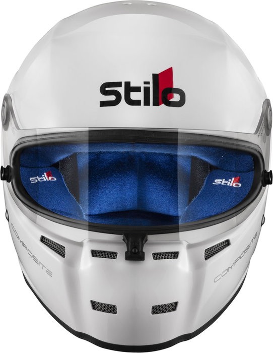 Stilo ST5 F Composite Snell SA2020 FIA8859-15 Casco Turismo/GT Blanco-Interior Azul STIAA0710AG2T640102