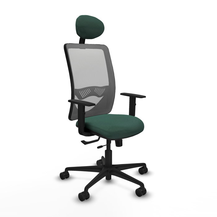 PIQUERAS Y CRESPO Silla de oficina Zulema con mecanismo Sincro/Traslack, Verde botella y Gris PIQUERAS Y CRESPO Silla de oficina Zulema con mecanismo Sincro/Traslack, Verde botella y Gris