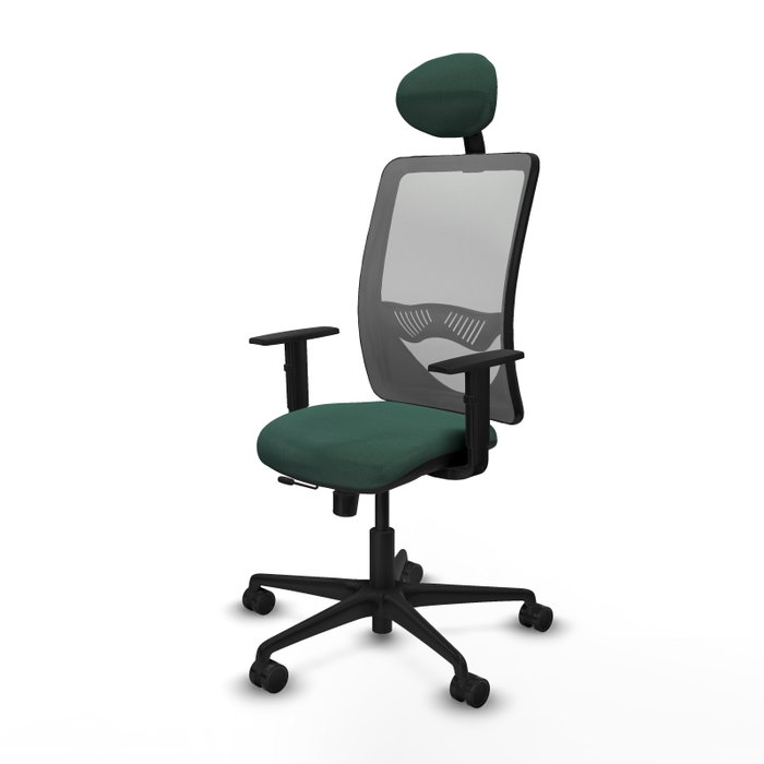 PIQUERAS Y CRESPO Silla de oficina Zulema con mecanismo Sincro/Traslack, Verde botella y Gris PIQUERAS Y CRESPO Silla de oficina Zulema con mecanismo Sincro/Traslack, Verde botella y Gris