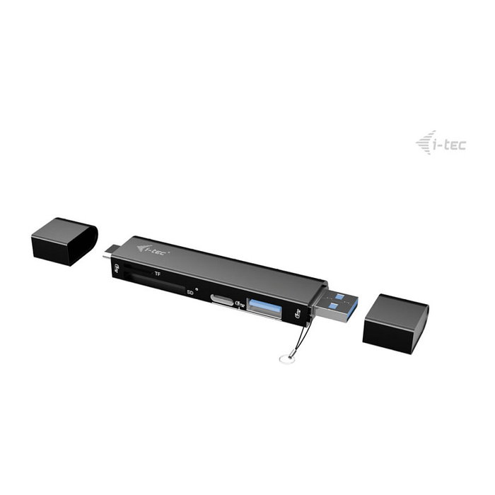 I-Tec Dongle USB-C / USB-A con ranuras SD y TF, 1x USB-A y 1x USB-C
