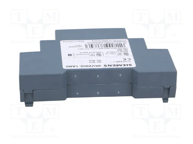 SIEMENS 3RV2902-1AB0 Disyuntor de Tensión Mínima 24V AC Lateral SIEMENS 3RV2902-1AB0 Disyuntor de Tensión Mínima 24V AC Lateral