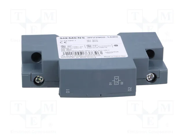 SIEMENS 3RV2902-1AB0 Disyuntor de Tensión Mínima 24V AC Lateral SIEMENS 3RV2902-1AB0 Disyuntor de Tensión Mínima 24V AC Lateral