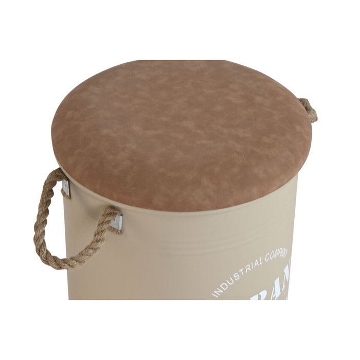 DKD Home Decor Set de 3 Cajas de Metal y PU 40x40x55,5