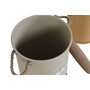 DKD Home Decor Set de 3 Cajas de Metal y PU 40x40x55,5