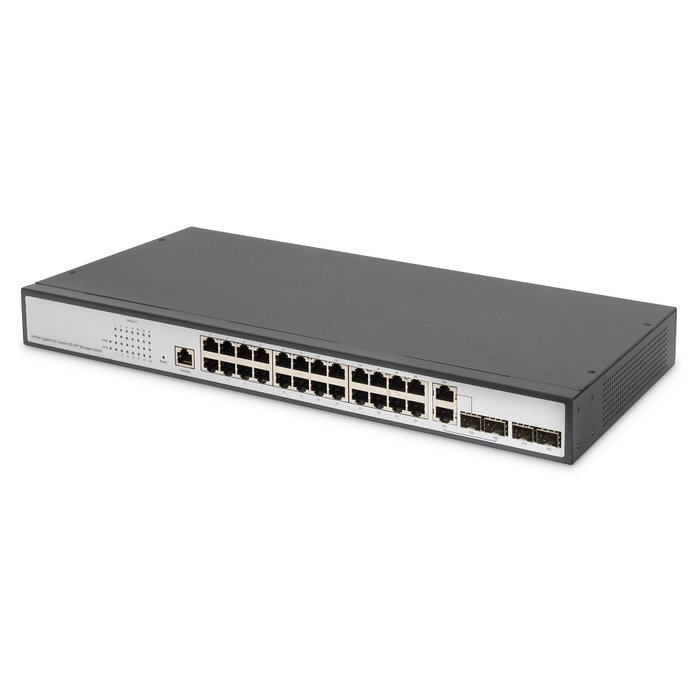 Digitus Switch Gestionado L2 24 Puertos Gigabit, 2 Puertos Combo RJ45/SFP y 2 SFP Uplink, Montaje en Rack Digitus Switch Gestionado L2 24 Puertos Gigabit, 2 Puertos Combo RJ45/SFP y 2 SFP Uplink, Montaje en Rack