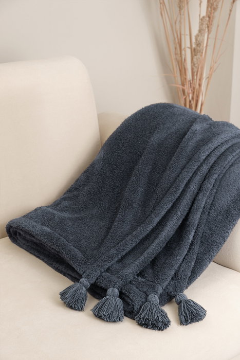 L'essentiel linge de maison Manta Doble Puffy 160 - Antracita 160x200 cm 100% Poliéster Confort Suave y Acogedora