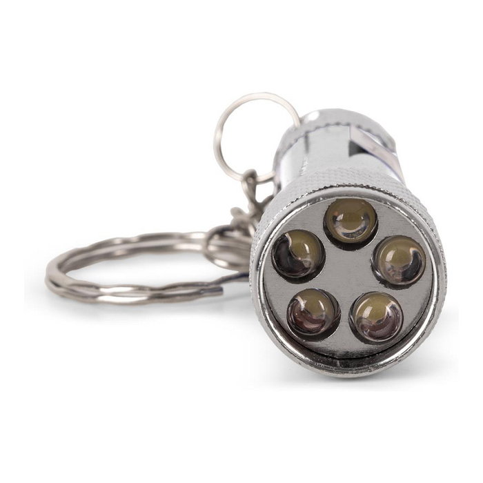 ENTAC Linterna de llavero EFL-5LED-KC-S Plata