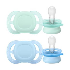 AVENT Chupete Silicona Ultra Start 0-2 Meses Niño Liso 2 Unidades