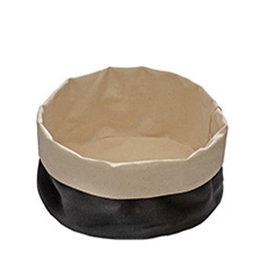 APS Panera de Tela - Redonda para Mesa, Color Beige y Negro, Diámetro 20 cm
