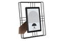 DKD Home Decor Marco de Foto Moderno para Fotos 10x15 cm Negro de Metal y Cristal, 2.5 x 22.5 x 17.5 cm (6 Unidades)