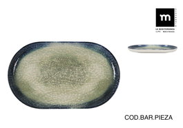 La Mediterranea Fuente Ovalada "Olaf" Nordic Brillo 25 cm x 15 cm x 2.2 cm (18 Unidades)