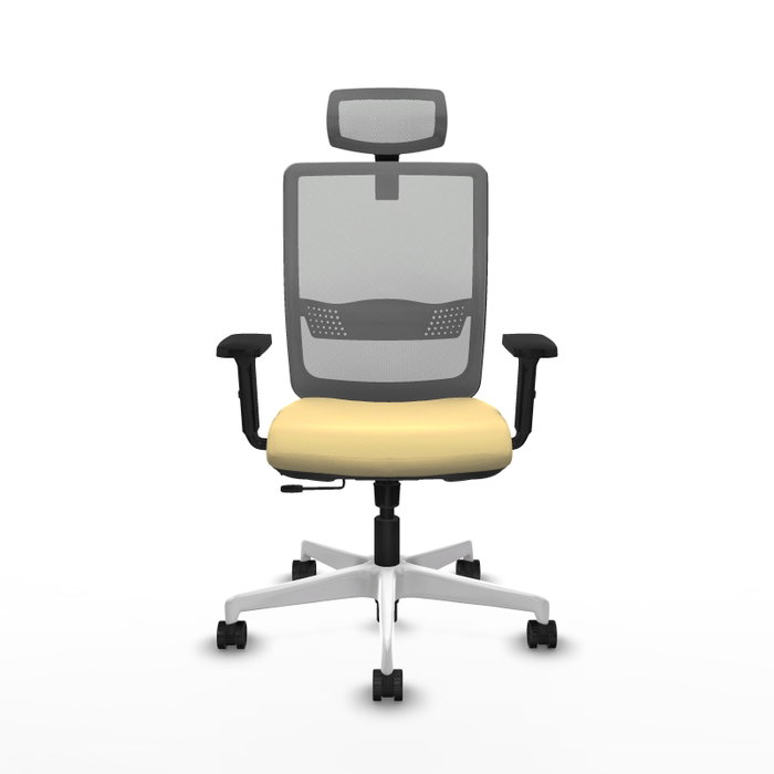 PIQUERAS Y CRESPO Silla de oficina Haches Crema y Gris PIQUERAS Y CRESPO Silla de oficina Haches Crema y Gris