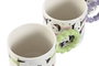 DKD Home Decor Juego de Tazas de Porcelana con Diseños de Gatos y Perros, 420ml, Surtido de Colores
