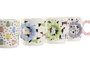 DKD Home Decor Juego de Tazas de Porcelana con Diseños de Gatos y Perros, 420ml, Surtido de Colores