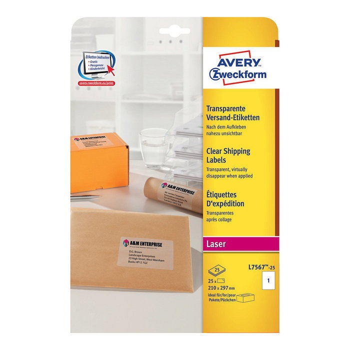 AVERY Zweckform Etiquetas de envío de película 210,0 x 297,0 mm AVERY Zweckform Etiquetas de envío de película 210,0 x 297,0 mm