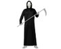 Disfraz Fantasma Halloween para Adulto Hombre con Máscara Calavérica y Túnica Negra Talla XS-S - Poliéster