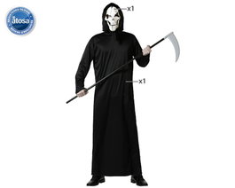 Disfraz Fantasma Negro con Mascara Hombre Adulto