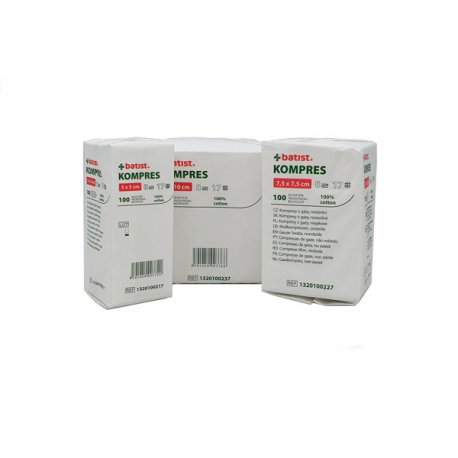 BATIST MEDICAL ESPANHA S.L. Gasas no estériles 8 capas/17 hilos 20x15 cm, 100 unidades