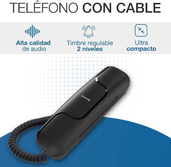 Alcatel T06 Teléfono analógico con cable Negro