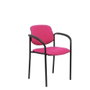 NOWY STYL Silla Styl tapizada en similpiel rosa con brazos fijos